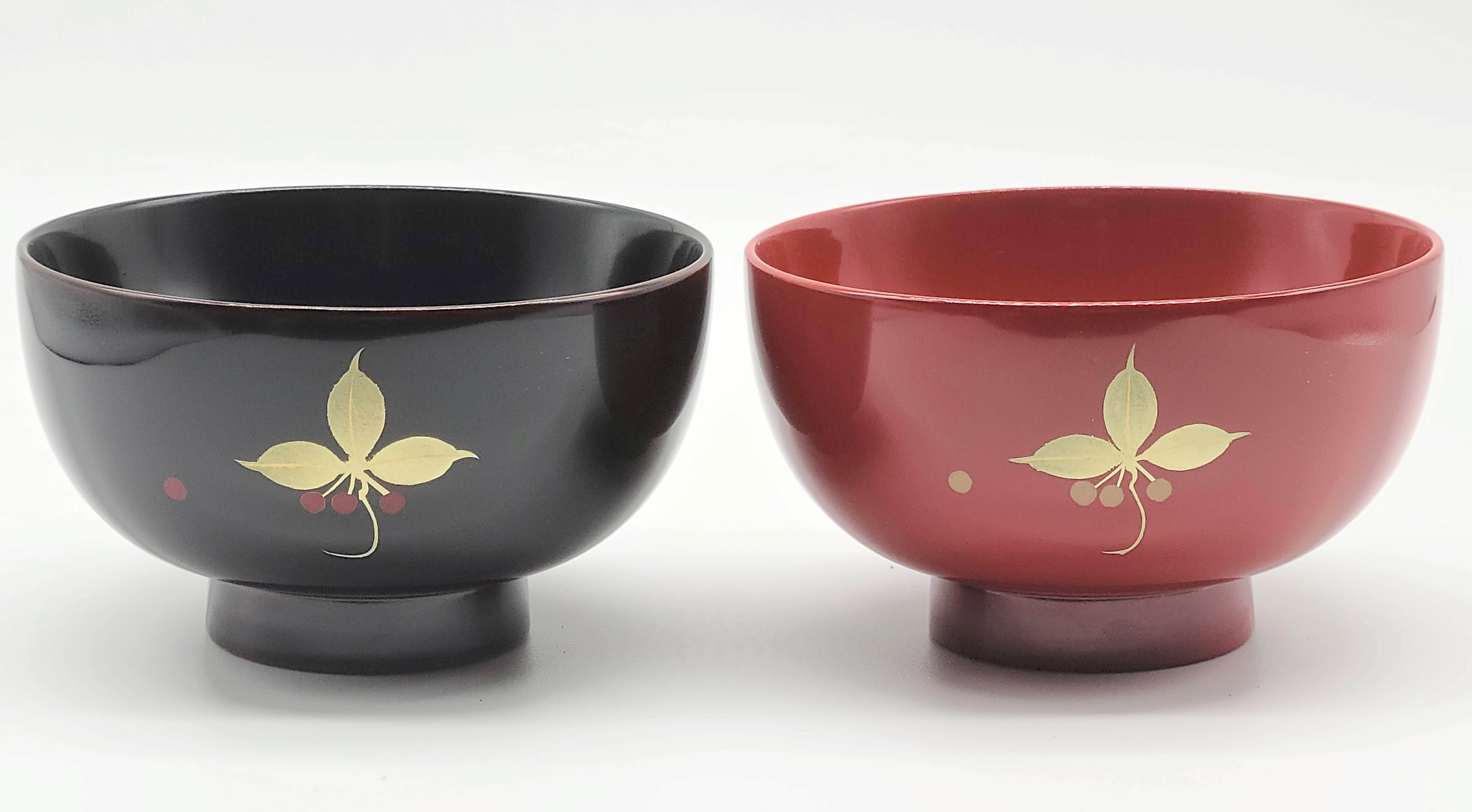 川連漆器 夫婦椀 やぶこうじ【佐藤豊八商店】[H5804]