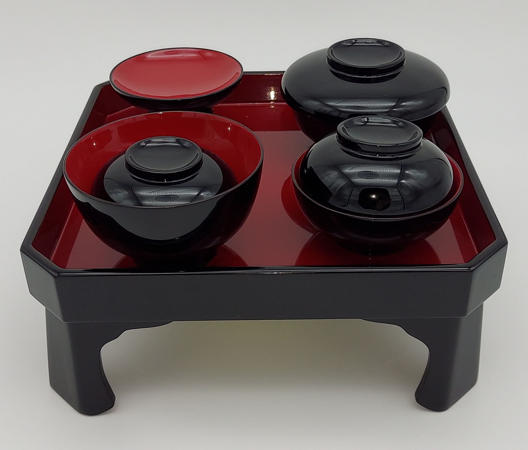 川連漆器 御喰い初めセット【丸利漆工所】[Q9-5701]