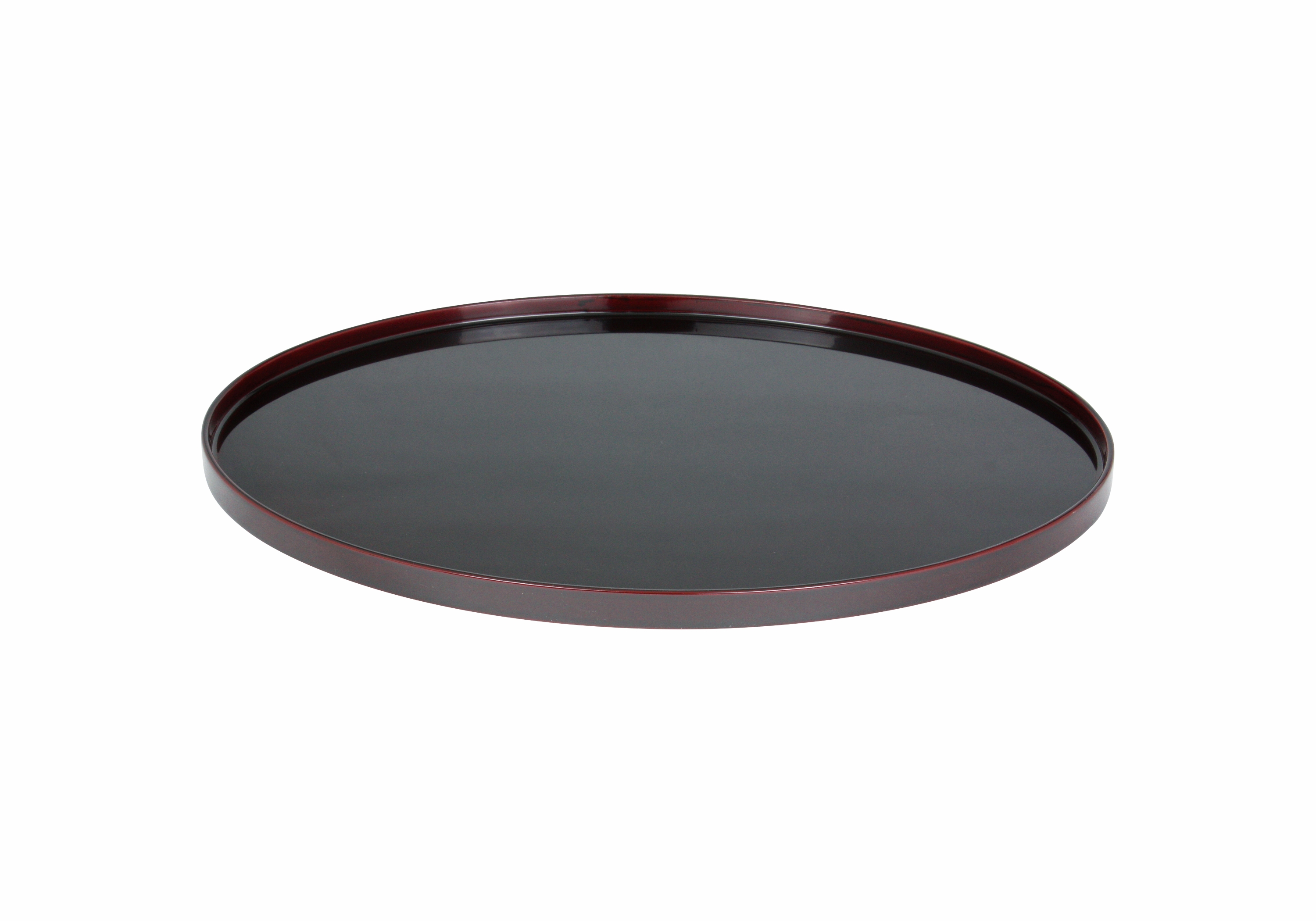 川連漆器 長丸盆 本溜【遠田漆器店】[C4-61005]