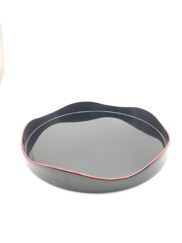 川連漆器 山道丸盆[阿部健吉商店][H5304]