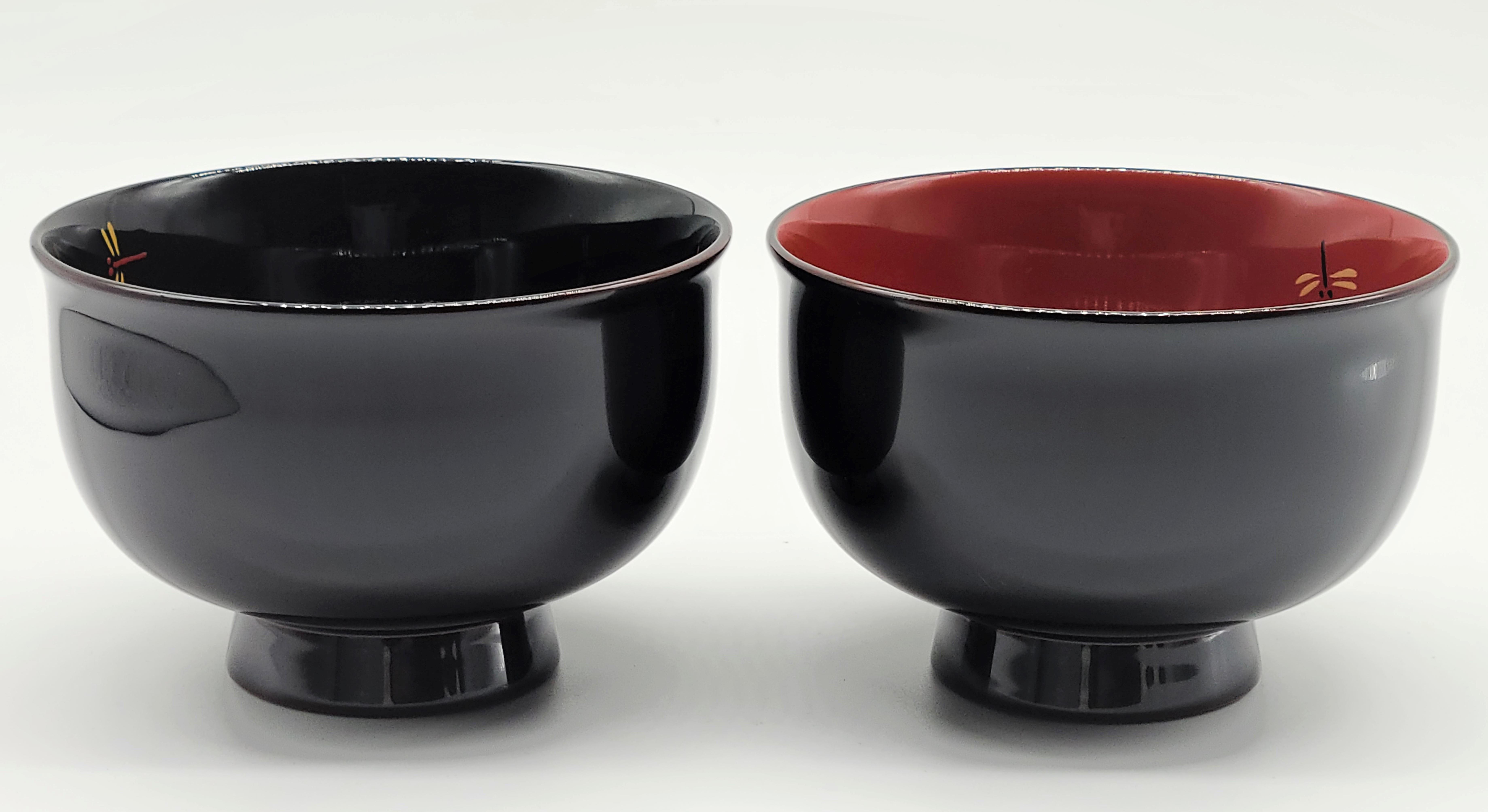 川連漆器 夫婦椀 とんぼ【佐藤豊八商店】[H5807]