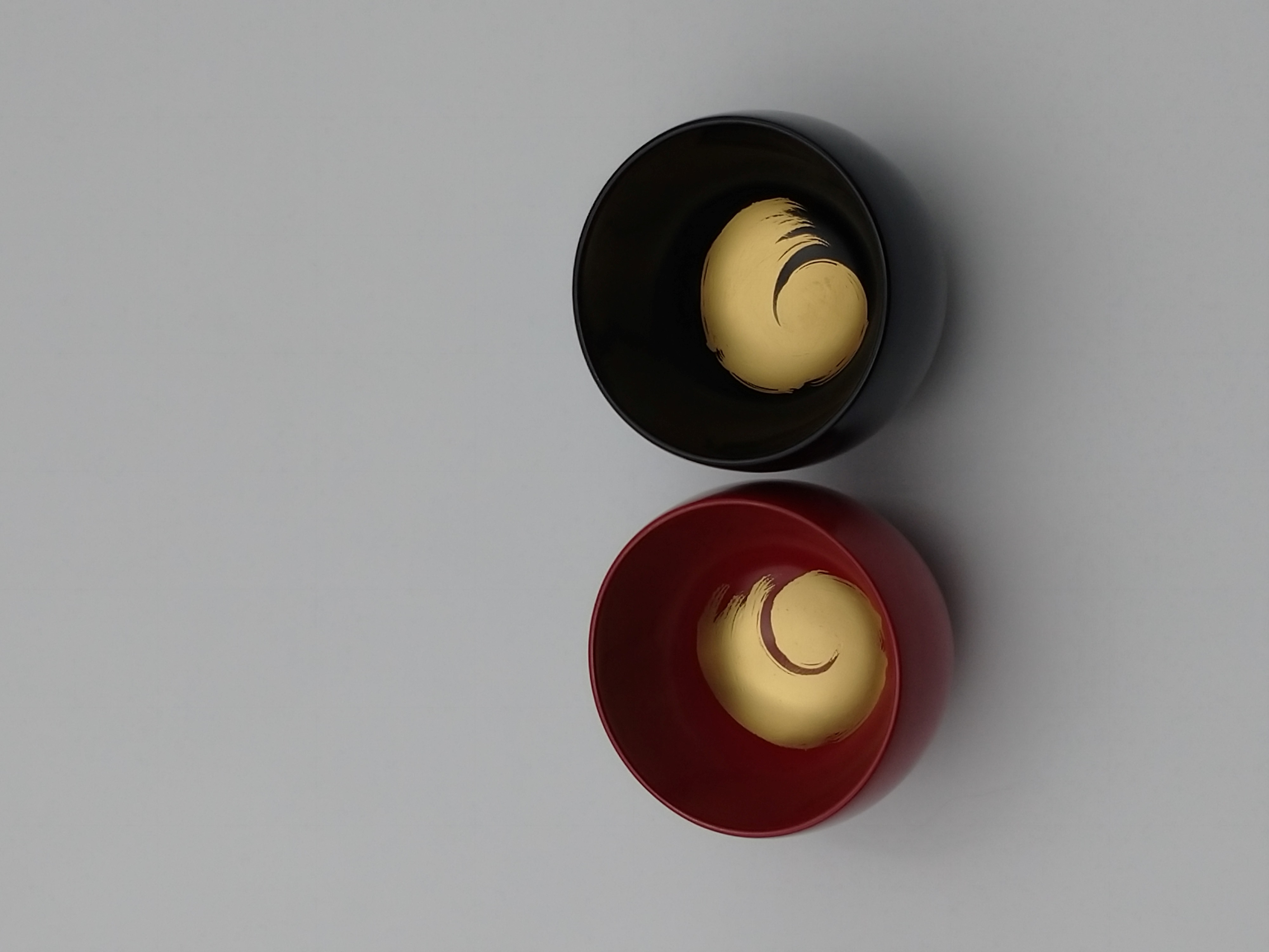 川連漆器 ぐい?み蒔絵付2客組【阿部健吉商店】[B5-5303]