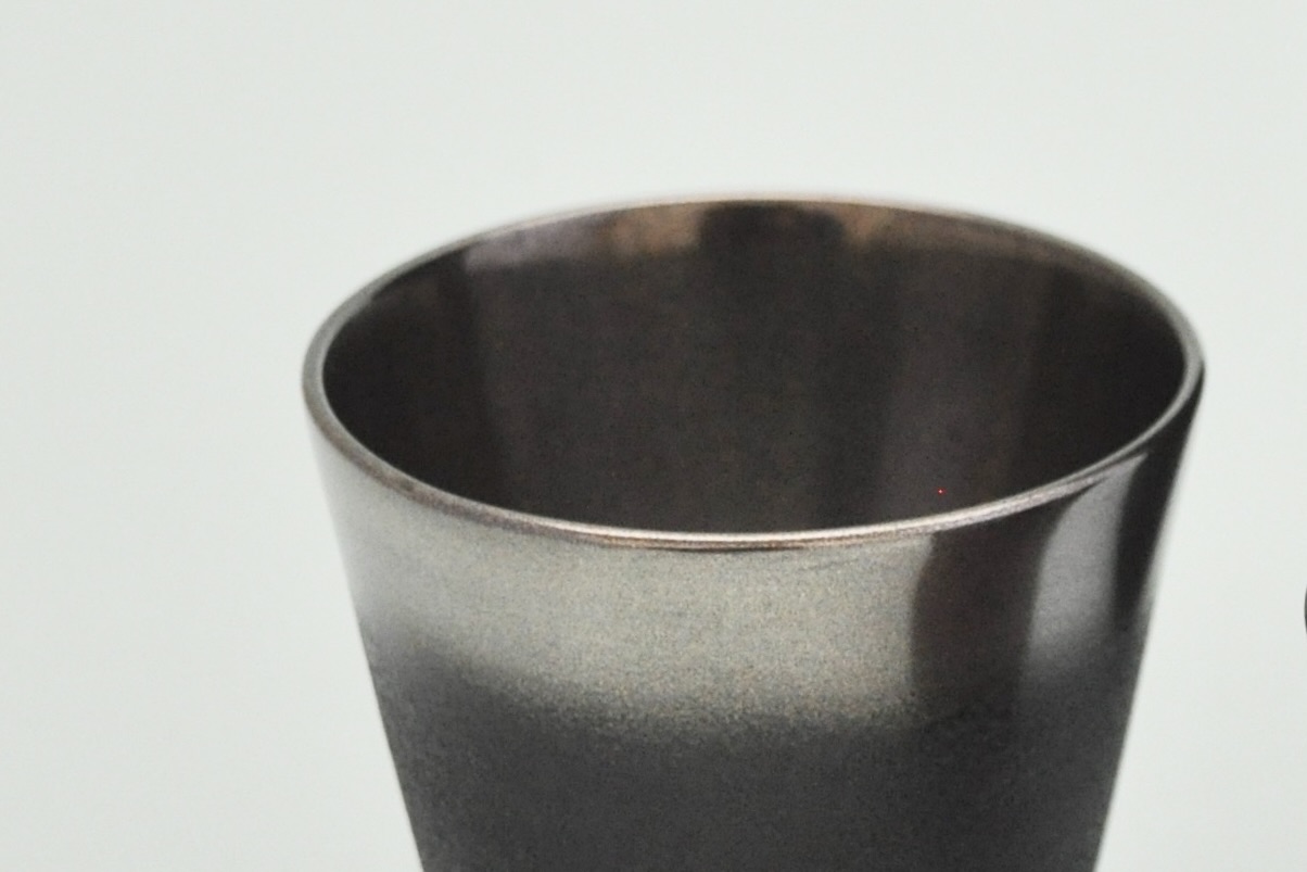 川連漆器 銀彩ぐい呑み（小）【漆工房 攝津】[H7-6301]