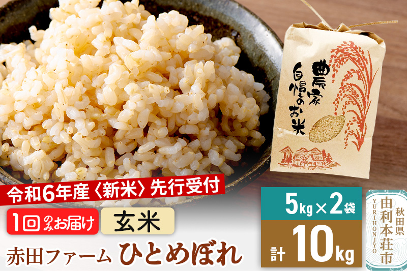 《新米予約》令和6年産 【 玄米 】 秋田県産ひとめぼれ10kg（5kg×2袋）