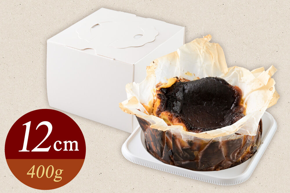 バスクチーズケーキ 12cm（400g） [チーズケーキ バスクチーズケーキ クリームチーズ 生クリーム スイーツ お菓子 菓子 カフェ・カトルセゾン 秋田県 由利本荘市]