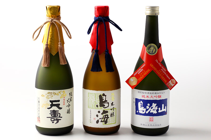 天寿酒造 日本酒 「鳥海」「天寿」「鳥海山」セット 3本(大吟醸 鳥海、純米大吟醸「天寿」、純米大吟醸「鳥海」各720ml)