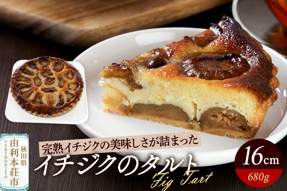 イチジクのタルト 16cm（680g） [いちじく イチジク 完熟イチジク タルト 焼き込みタルト 赤ワイン コンポート スイーツ お菓子 菓子 カフェ・カトルセゾン 秋田県 由利本荘市]