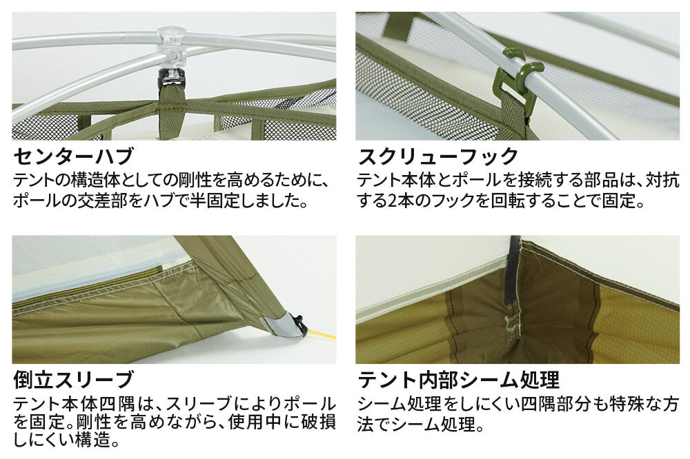 DUNLOP 両入口 軽量 ダブルウォールテント 2人用 4シーズン対応 オレンジ［DL-20A 4S］テント用品 アウトドア用品