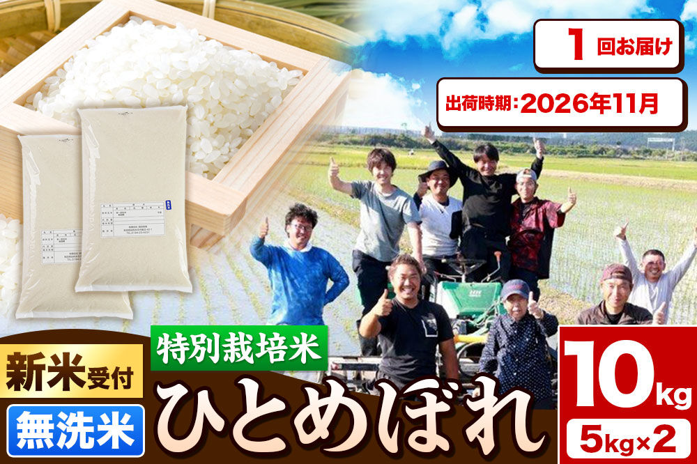《新米予約》令和8年産【無洗米】特別栽培米 ひとめぼれ 10kg（5kg×2袋）秋田県産【2026年11月出荷】 [ひとめぼれ 米 お米 白米 精米 無洗米 特別栽培米 ブランド米 食卓 秋田県産 秋田県 由利本荘市]