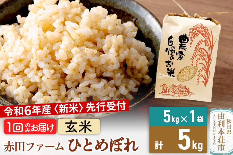 《新米予約》令和6年産 【 玄米 】 秋田県産ひとめぼれ5kg