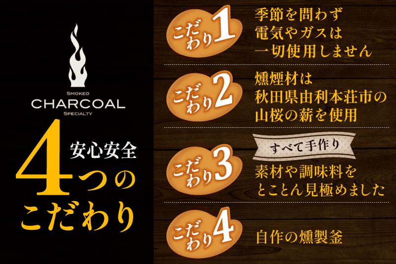 燻製屋チャコール いぶりがっことチーズ多め・比内地鶏・秋田燻たま入りセット 9種入り