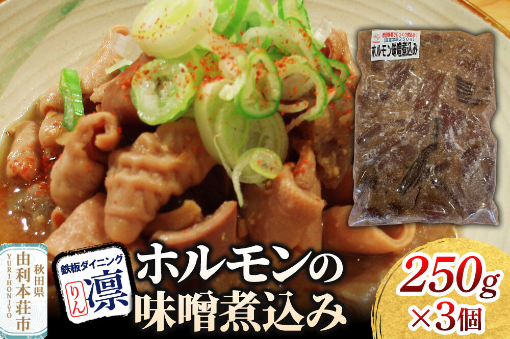 ホルモンの味噌煮込み 250g×3個セット [惣菜 総菜 レトルト おつまみ おかず 煮込み お手軽 温めるだけ 簡単調理 冷凍]