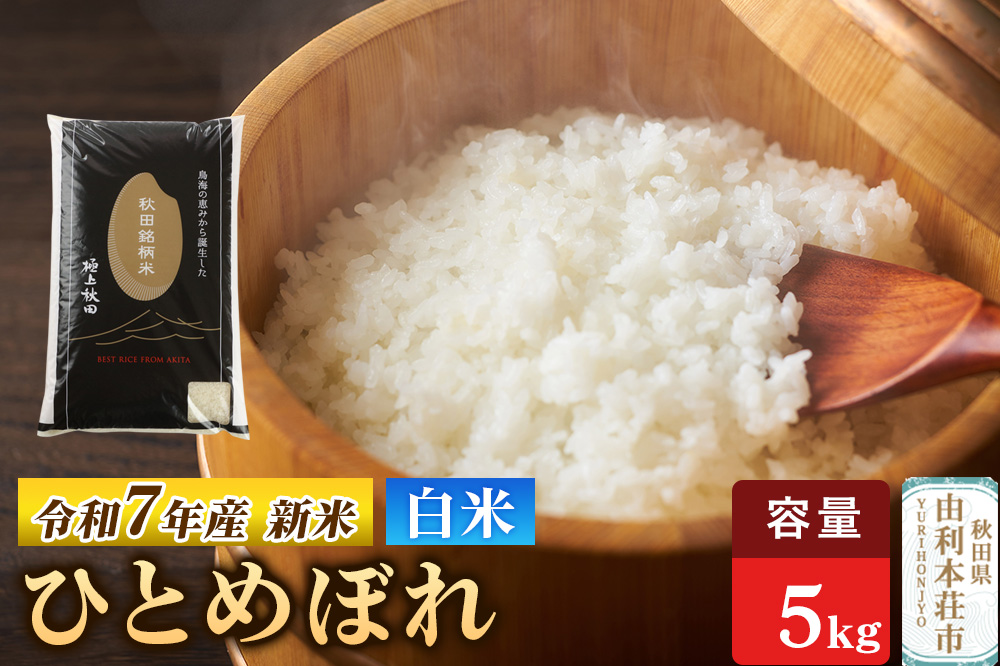 令和7年産 【白米】極上秋田銘柄米 ひとめぼれ 5kg 【2025年10月下旬出荷予定】