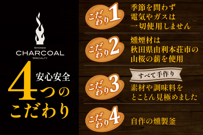 燻製屋チャコール 日本酒にピッタリ燻製詰め合わせセット 6種