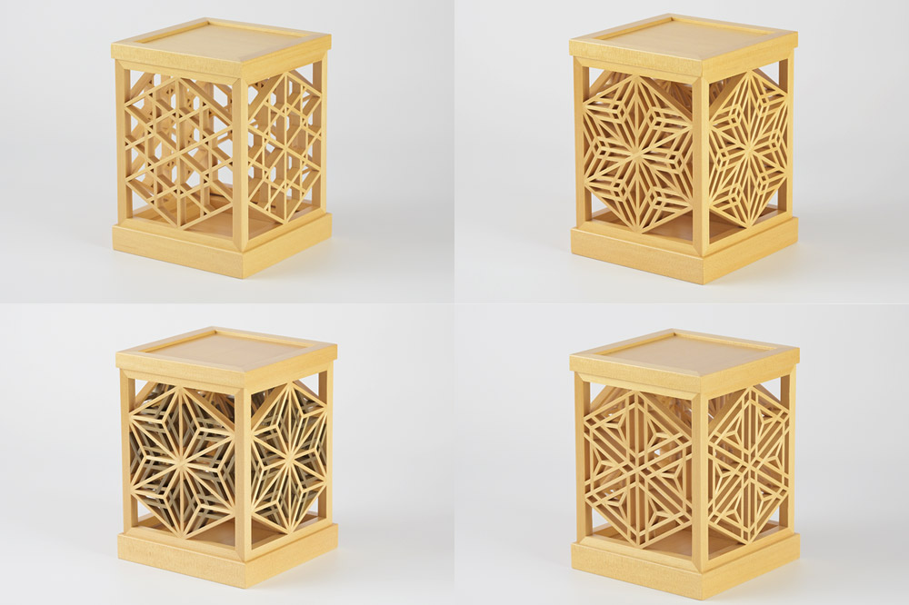 組子細工 ランタン（W112×H170×D125mm）伊藤建具製作所 秋田県 由利本荘市