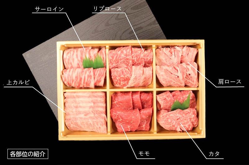 秋田由利牛 焼肉6種詰め合わせセット 合計480g