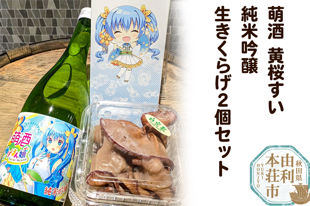 萌酒〜ゆりほん娘〜 黄桜すい 純米吟醸（720ml×1本）生きくらげ（100g×2個）セット 《4月以降収穫でき次第順次発送予定》