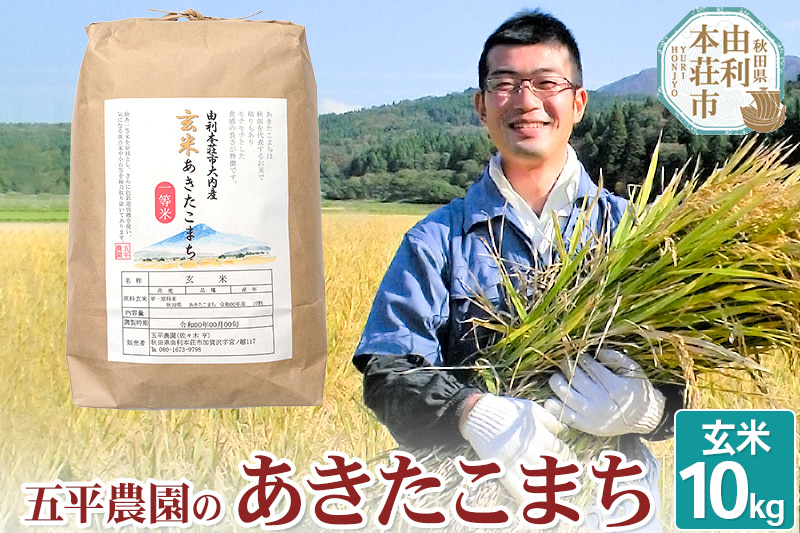 【玄米】あきたこまち 令和6年産 秋田県産 五平農園のあきたこまち 10kg