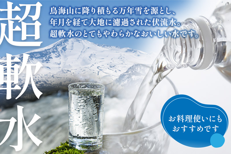 《定期便10ヶ月》鳥海山自然水(2L)8本×10か月連続 計80本