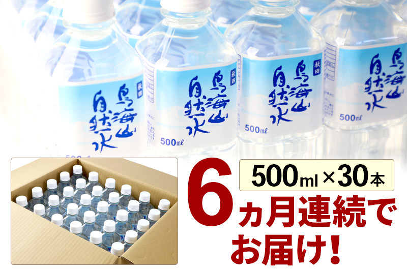 鳥海山自然水(500ml)30本×6か月連続 計180本