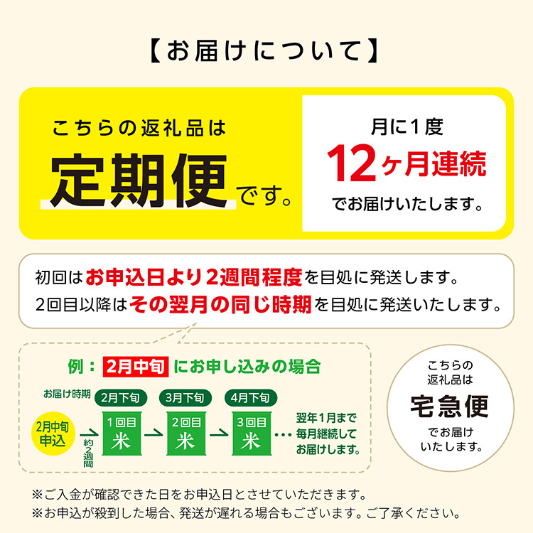 【定期便12回】【選べる精米方法：玄米】秋田県産 あきたこまち10kg(5kg×2袋)×12か月