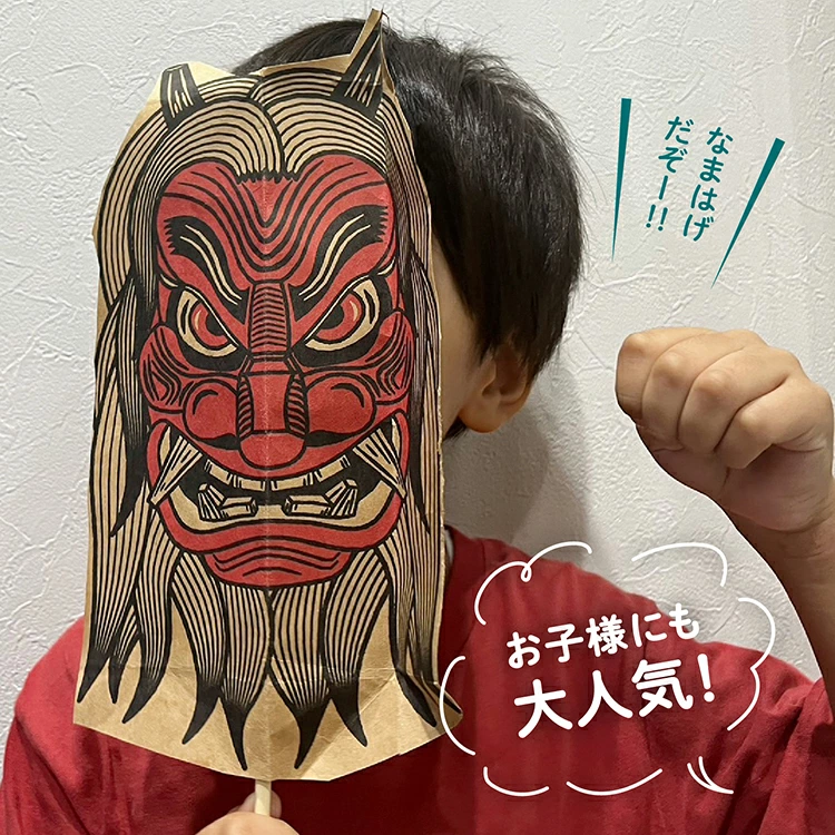 《令和7年産》【3か月定期便】《白米》あきたこまち なまはげ 米袋 米 10kg×3回 一等米 ギフト パッケージ 限定デザイン 紙袋 リメイク 工作 お面 こども お土産 秋田 潟上市 【こまちライン】