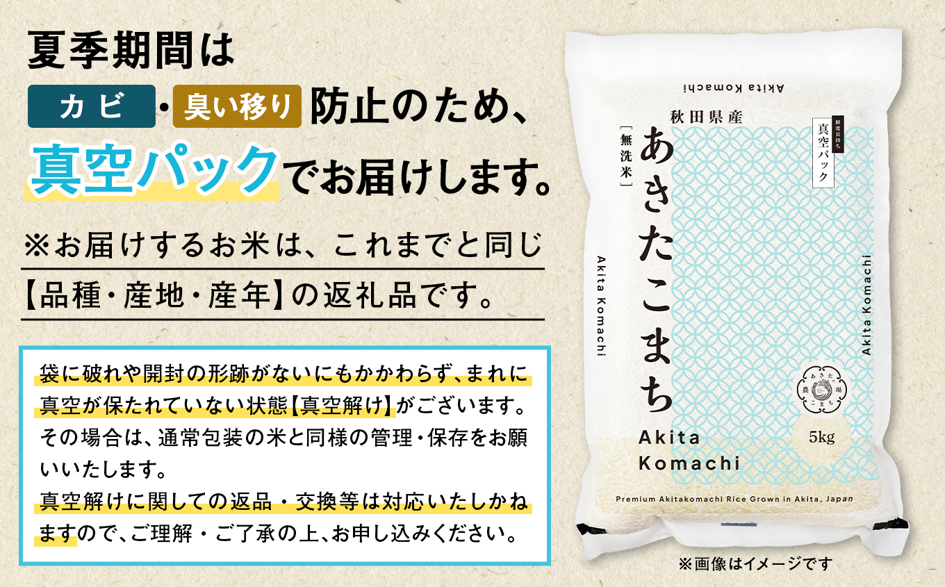 《新米》【毎月届く】令和8年産 秋田県産あきたこまち 無洗米 定期便6回 15kg×6回 計90kg 秋田のこまち農場 潟上市