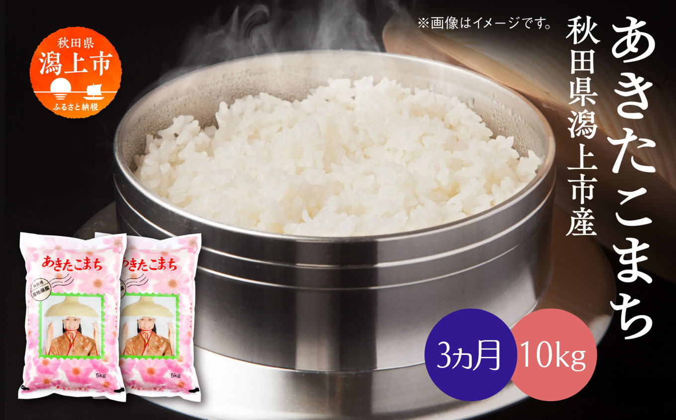 《 3ヶ月定期便 》 あきたこまち 10kg × 3ヶ月 令和6年産 精米 5kg × 2 袋 3回 3ヵ月 秋田県産 米 白米 定期 毎月 お米 コメ ごはん ご飯 ライス 小分け 旬 新鮮 グルメ おいしい もちもち おすすめ ふるさと 潟上市 秋田