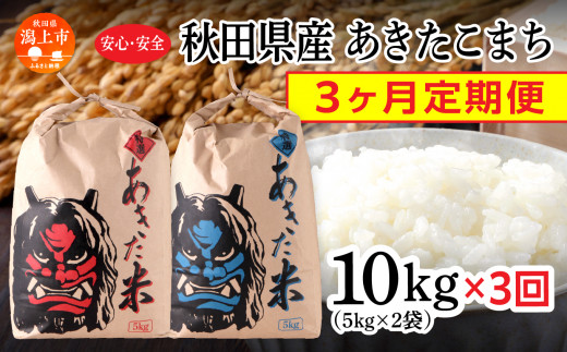 【3ヶ月定期便】新米 令和6年 秋田県産 あきたこまち 5kg × 2袋 10kg 精米 直送 米 お米 こめ おこめ コメ ブランド米 美味しい 産地直送 贈り物プレゼント おいしいお米 美味しいお米 秋田こまち 訳あり わけあり 一人暮らし 