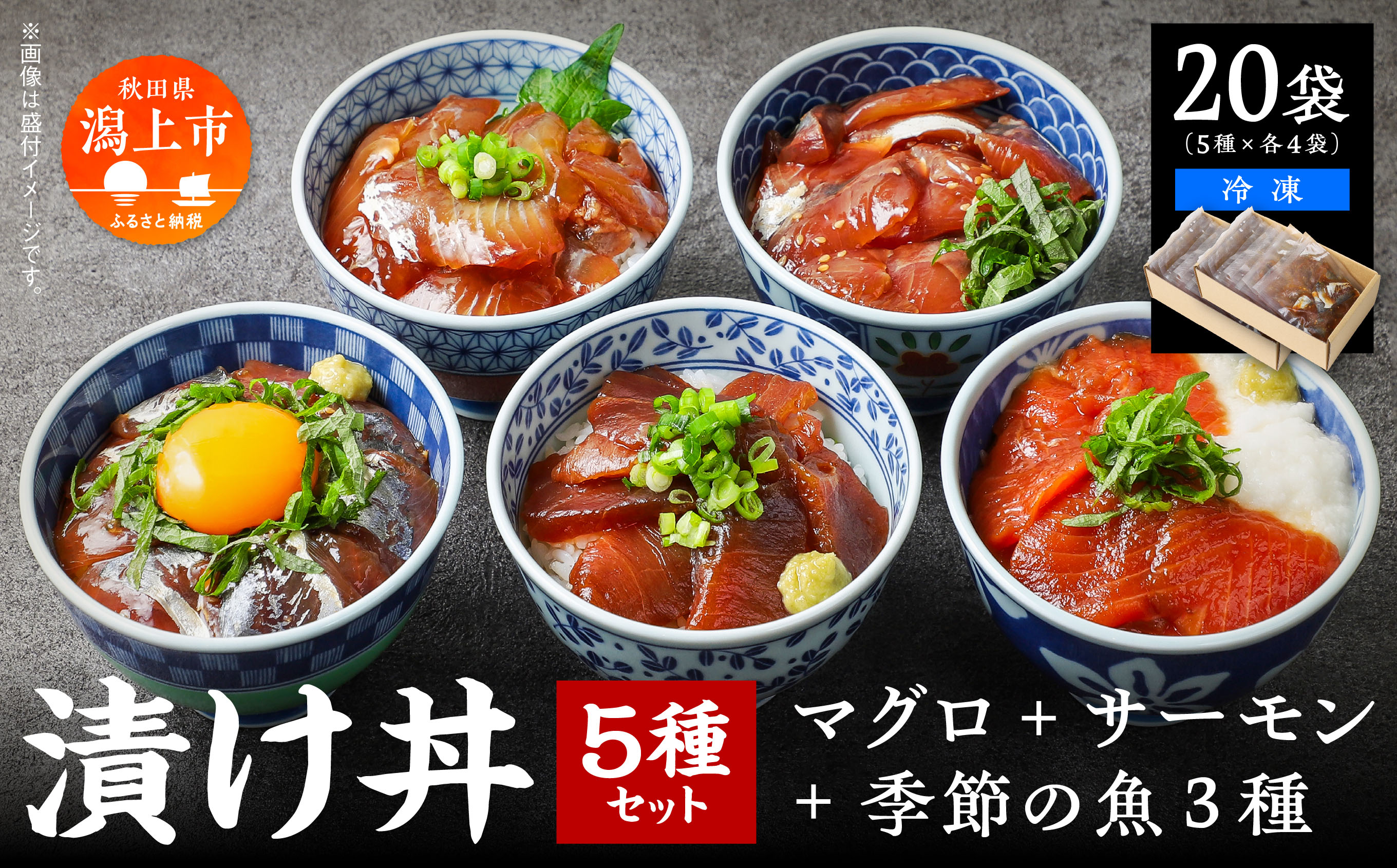 海鮮漬け丼セット 5種×4袋 60g×20袋 計1200g 1.2kg 食べ比べ 訳アリ 訳あり 簡易包装 冷凍 海鮮丼 海鮮 マグロ サーモン タイ アジ イナダ 季節 魚 漬け 丼 魚介 簡単調理 お手軽 小分け パック 個包装