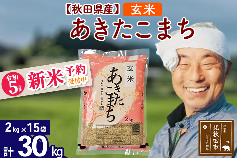 令和4年岡山県北産あきたこまち 玄米30kg - 米/穀物