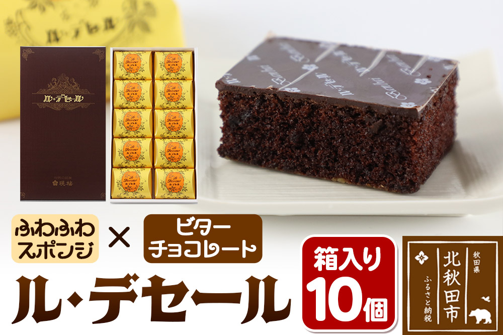 ル・デセール 10個箱入 半生チョコケーキ ビター お菓子 手土産