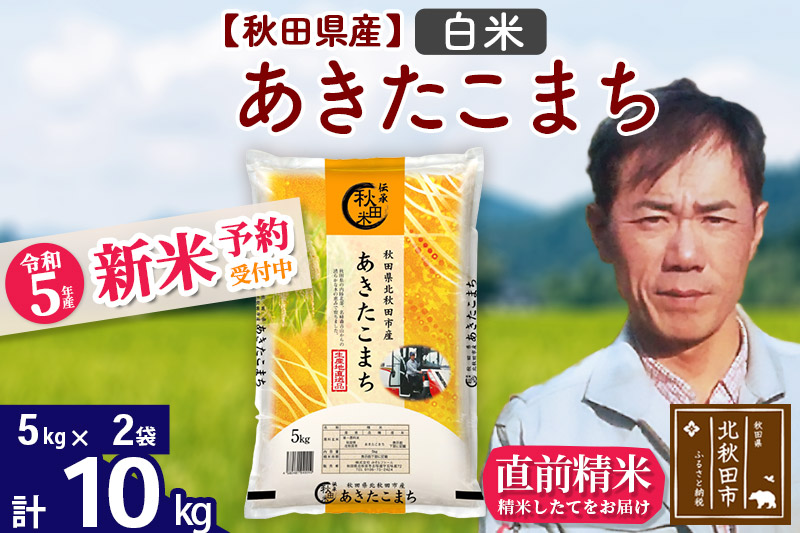 新米予約】秋田県産あきたこまち 10kg (5kg×2袋) (白米) 令和5年産|JAL