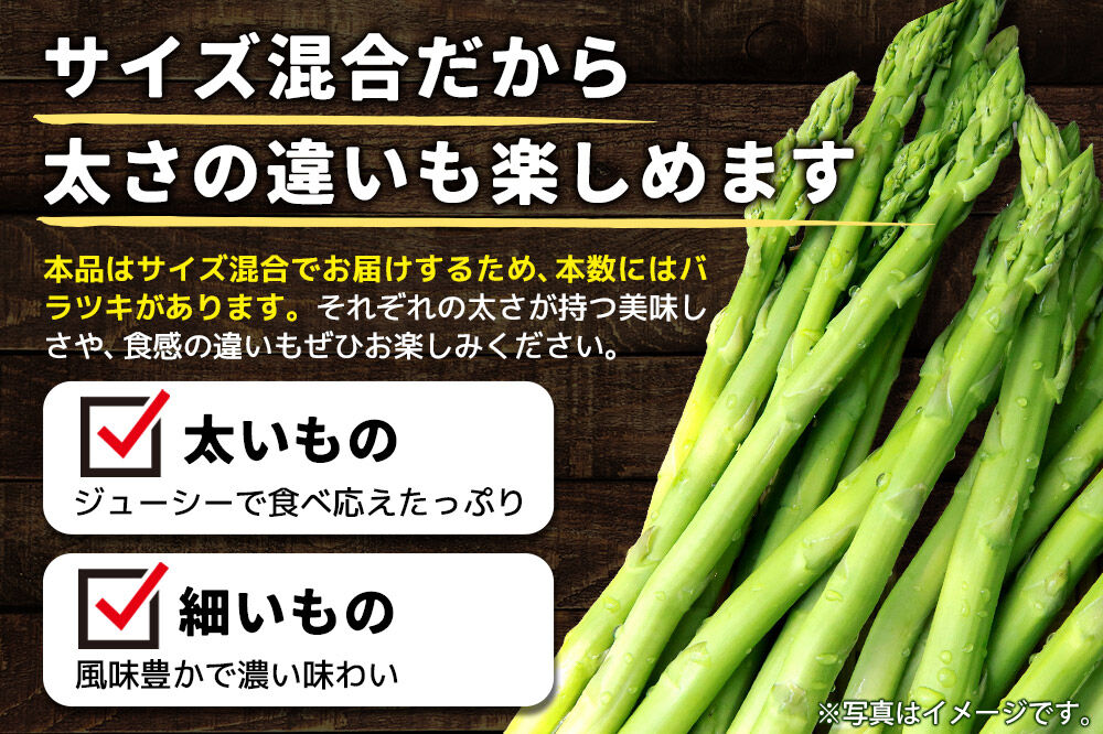 野菜 アスパラガス 北秋田市産 アスパラ 約1kg M〜Lのサイズミックス [新鮮 冷蔵 産直 北秋田市産 M L サイズミックス グリーンアスパラ サラダ]