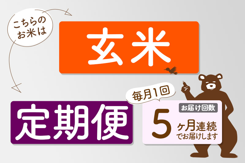 定期便5ヶ月》＜新米＞秋田県産 あきたこまち 4kg【玄米】(2kg小分け袋