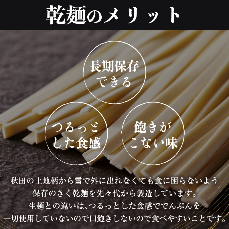 鳥海山の伏流水仕込み 象潟うどんと比内地鶏のめんつゆセット（4束8人前＋めんつゆ300ml）