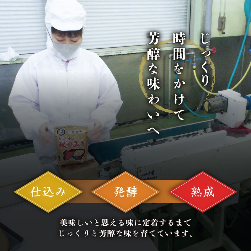 つぶ味噌 キッコーナン 17割麹「秋田こまち味噌」1kg（500g×2）秋田県産大豆100％・あきたこまち米100％・天日塩・糀2倍・無添加【 みそ 味噌 小分け カップ 麹 調味料 高級 あきたこまち 秋田県 にかほ 】