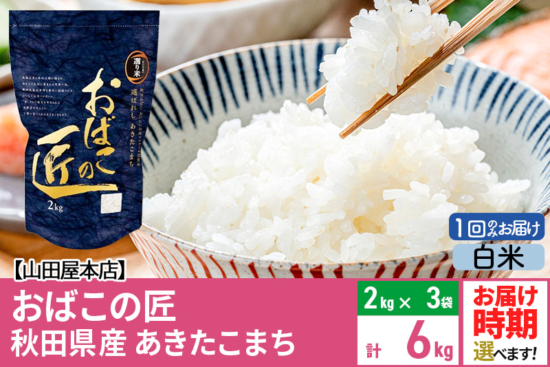 【白米】令和6年産 新米予約 仙北市産 おばこの匠 6kg（2kg×3袋）秋田県産あきたこまち 秋田こまち お米