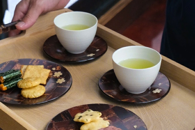 角館樺細工《樺細工 八柳》 丸銘々皿 市松 ゆうパケット 角館工芸協同組合