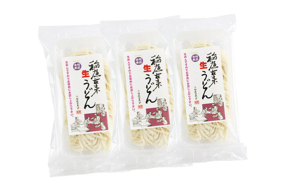 稲庭古来堂 稲庭古来生うどん 200g×3パック 伝統製法認定 稲庭うどん 稲庭古来うどん [生麺 なまめん 生めん 細麺 無添加 モチモチ ツルツル もちもち つるつる ご当地 お取り寄せ 手綯 てない 稲庭饂飩]