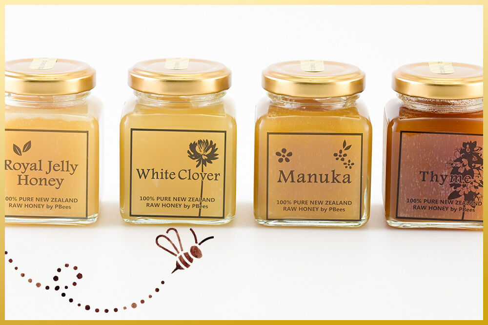 はちみつ 110g×4本セット（マヌカ／クローバー／ローヤルゼリー入り／タイム）詰め合わせ [はちみつ ハチミツ 蜂蜜 マヌカ クローバー ローヤルゼリー タイム]