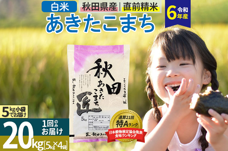 数量限定【白米】秋田県産 あきたこまち 令和6年産 20kg お米