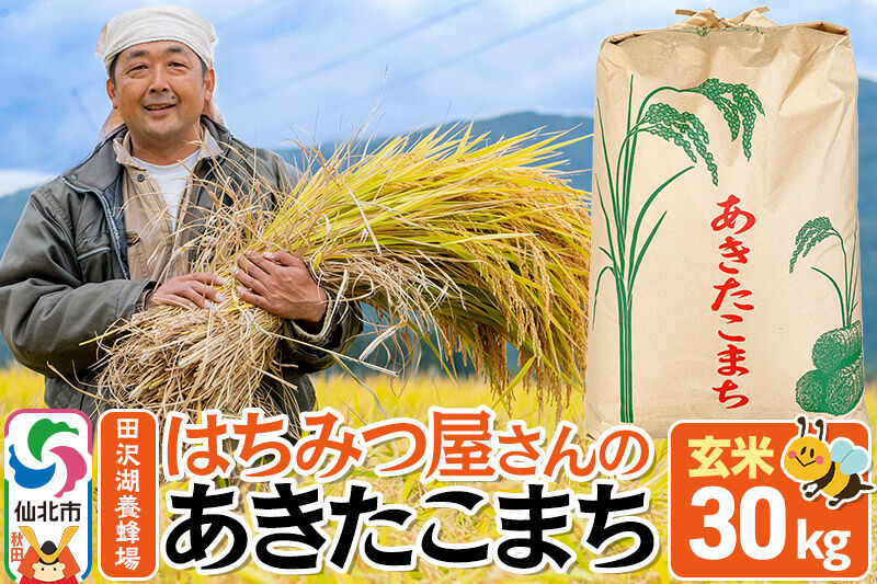 《令和8年産 新米予約》あきたこまち【玄米】30kg  秋田県産 お米 仙北市 30キロ 先行受付 [新米 先行予約 食味ランキング 特A 通算23回 産地 秋田県 仙北市 産米 お米]