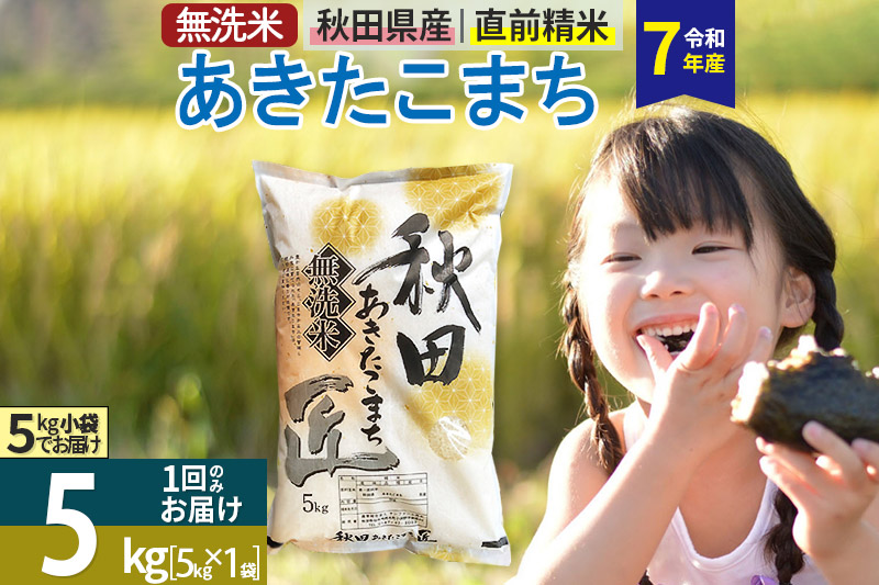 【無洗米】＜令和7年産＞秋田県産 あきたこまち 5kg (5kg×1袋) 5キロ お米 匠