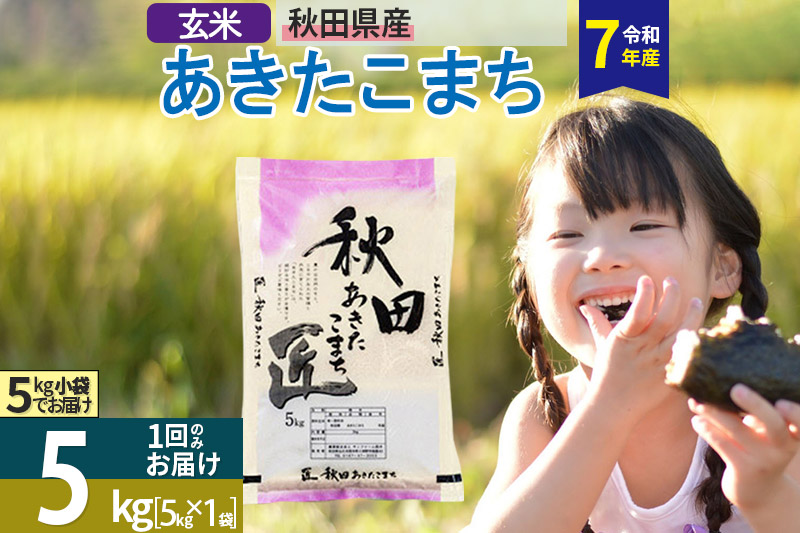 【玄米】＜令和7年産＞ 秋田県産 あきたこまち 5kg (5kg×1袋) 5キロ お米 匠