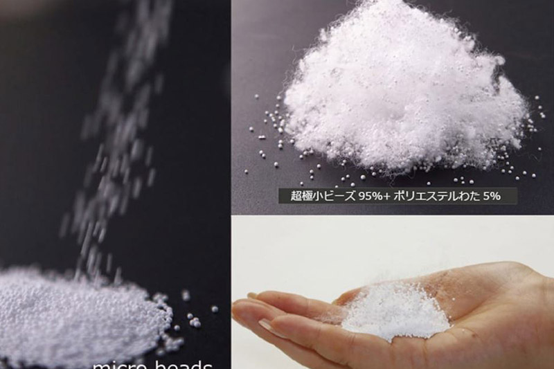 王様の腰枕（アイボリー）腰を支えるビーズクッション