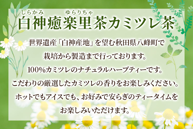 ハーブティ 白神癒楽里茶カミツレ茶（5パック入り）×4袋 ＜クロネコゆうパケット＞ カモミールティー 秋田県 八峰町