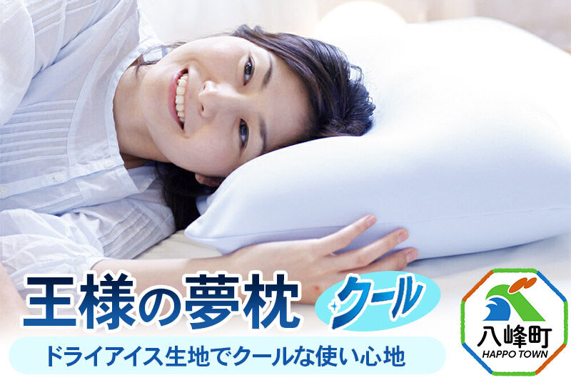 王様の夢枕 クール まくらカバー付き まくら 枕 ピロー 洗える ビーズ 秋田県 八峰町 [ひんやり サラサラ 柔らか 洗える 夏 夏用]