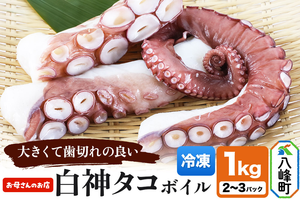 白神タコ ボイル 約1kg（2〜3パック）冷凍 秋田県八峰町沖産