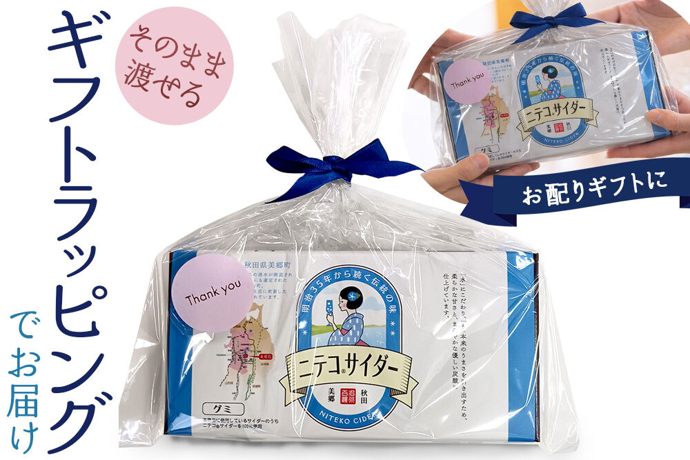 ニテコサイダーグミ 12個×3袋セット あきた美郷づくり ギフト 秋田県 美郷町 名水 [ニテコサイダー グミ お菓子 秋田 美郷町 お土産 ギフト]